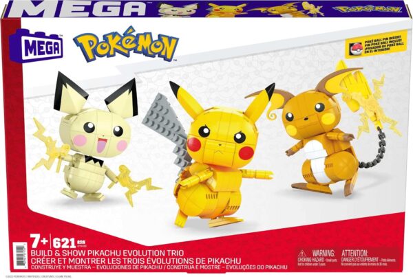 Mega Construx Pokémon Evolución Trio de Pikachu