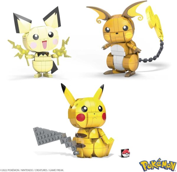 Mega Construx Pokémon Evolución Trio de Pikachu - Imagen 2