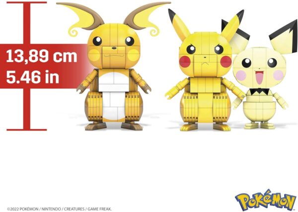 Mega Construx Pokémon Evolución Trio de Pikachu - Imagen 3